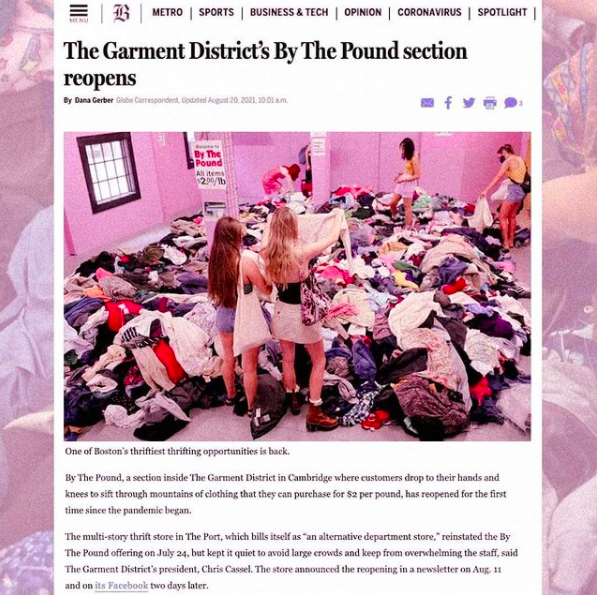Boston Globe - By the Pound article